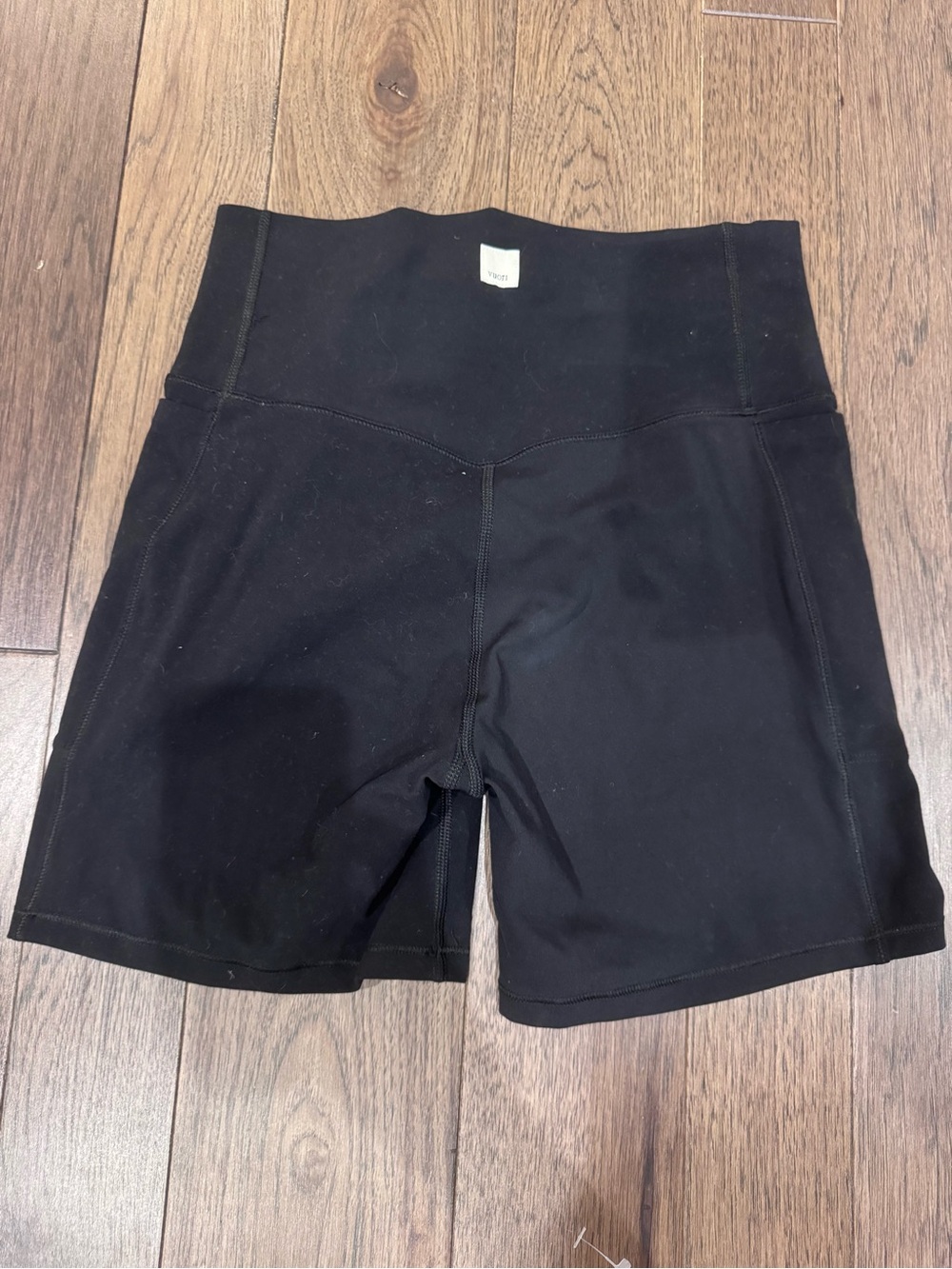 Vuori Black High-Rise Bike Shorts